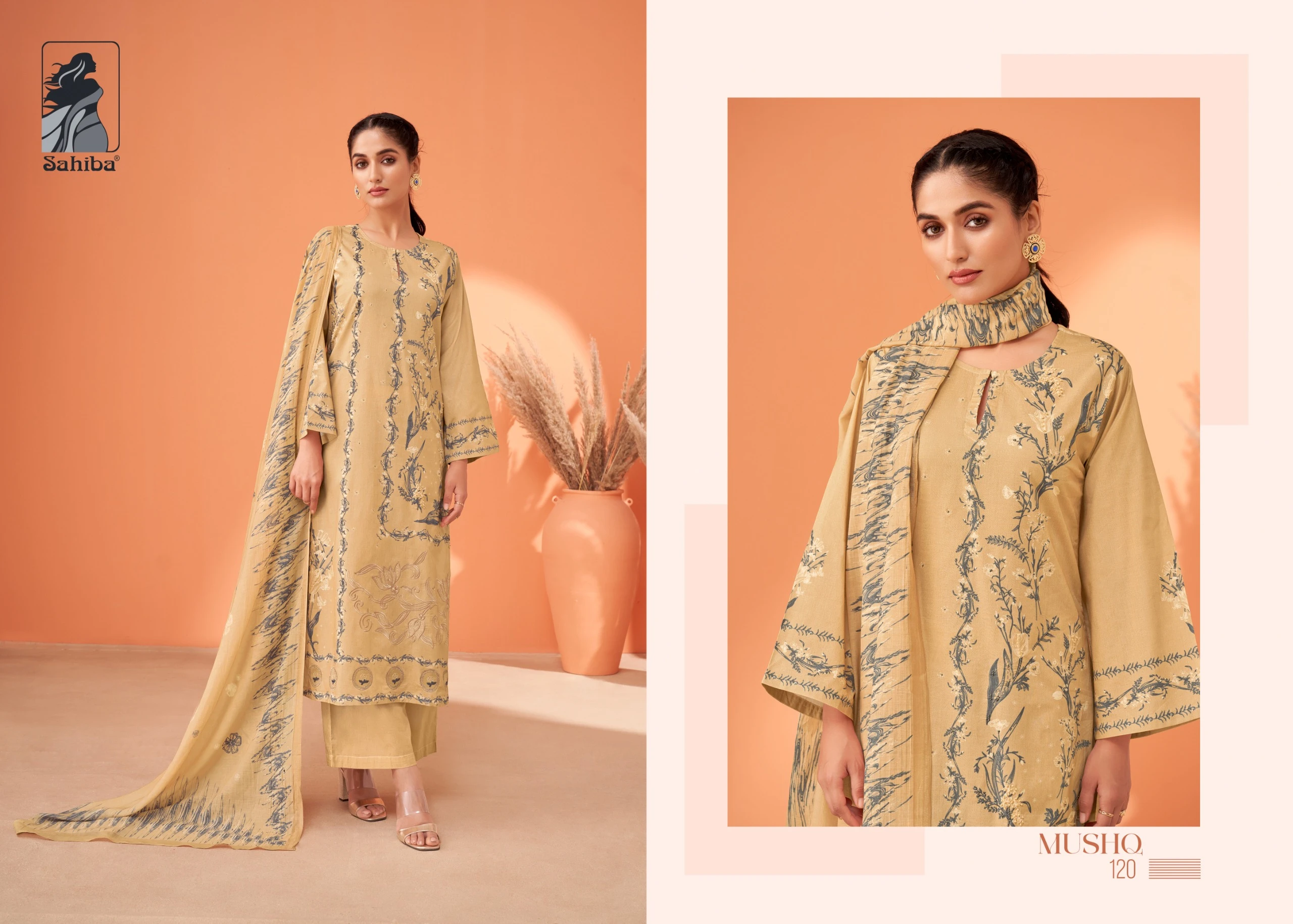 Sahiba Mushq Pure Cotton Lawn Digital Print Wholesale Fancy Salwar Suit Catalog — Wholesale Salwar Suits, MPA wholesale from Surat - Gallery Image 3